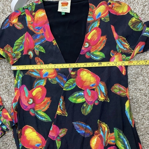 Farm Rio True Genuine Wrap Multicolor Cashew Mini Summer Vacation Dress xs - Picture 7 of 9
